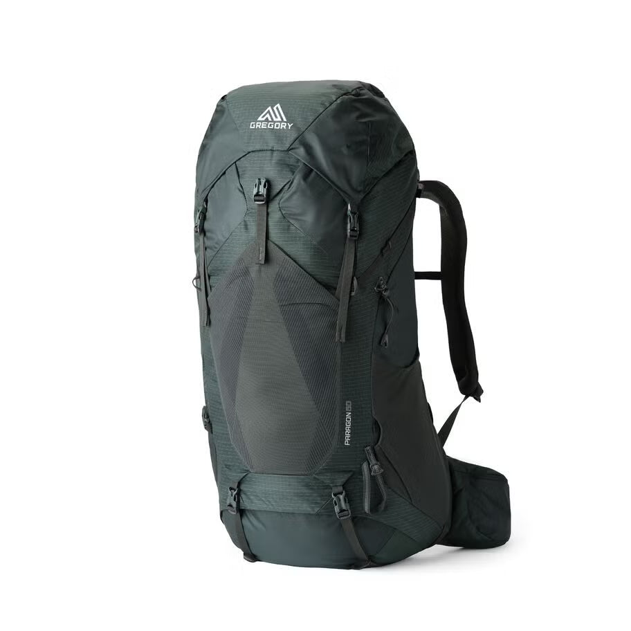 Gregory Paragon 60 men's lightweight 60L backpacking backpack in hiking terrain