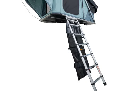 Thule Widesky rooftop tent open on vehicle with panoramic camping view