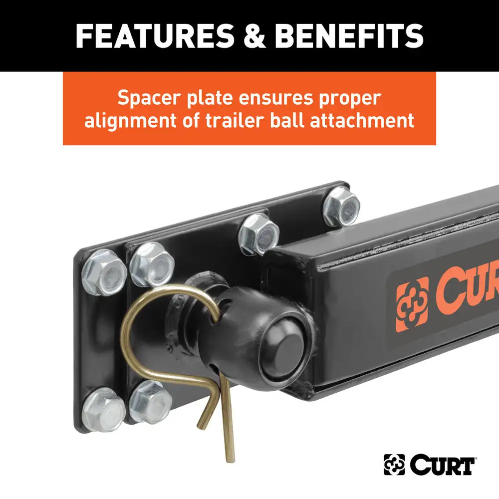CURT sway control unit being installed on a trailer frame with included hardware and mounting plate
