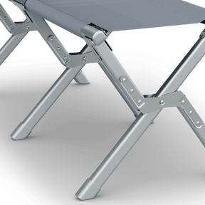 Foldable Camp Bench with aluminum frame and heavy-duty fabric
