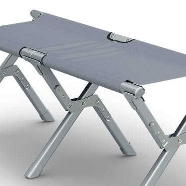 Dometic outdoor bench folded for easy transport
