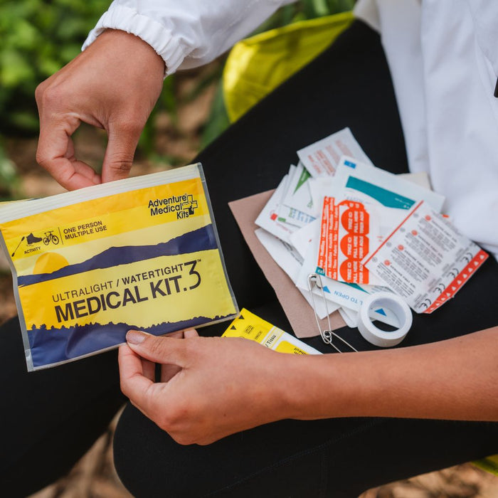 Compact waterproof first aid kit for solo outdoor adventures