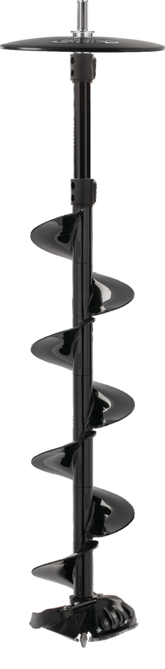 StrikeMaster ice auger drill unit with heavy-duty steel hex shaft and reinforced T-connection"