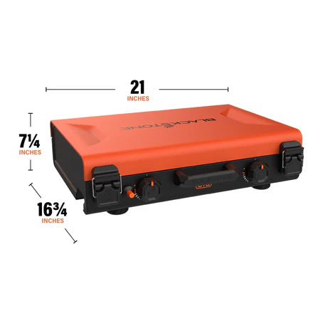 Adventure-ready tabletop griddle with even heating and easy-clean surface
