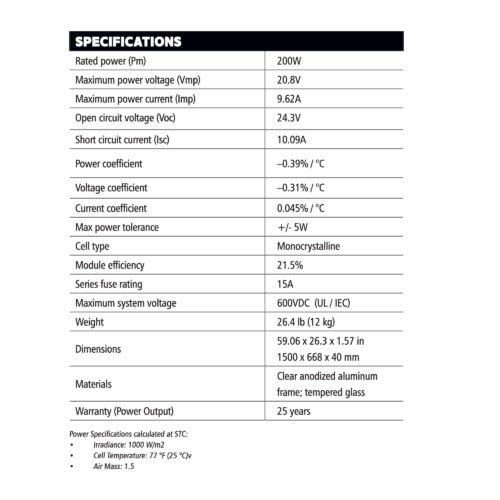 RV rooftop 200W solar panel kit with mounting hardware and cables
