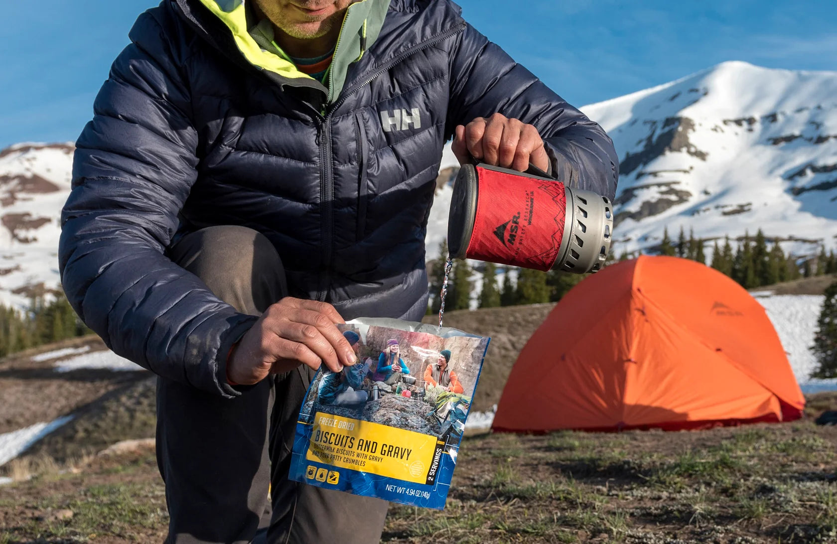 MSR WindBurner stove with lock-on cooking pot