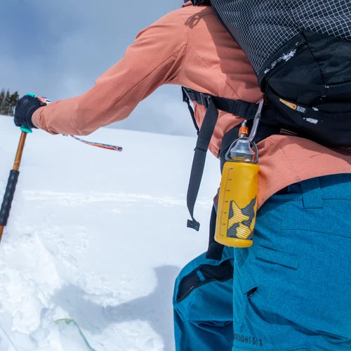 Lightweight collapsible water bottle for backpacking trips