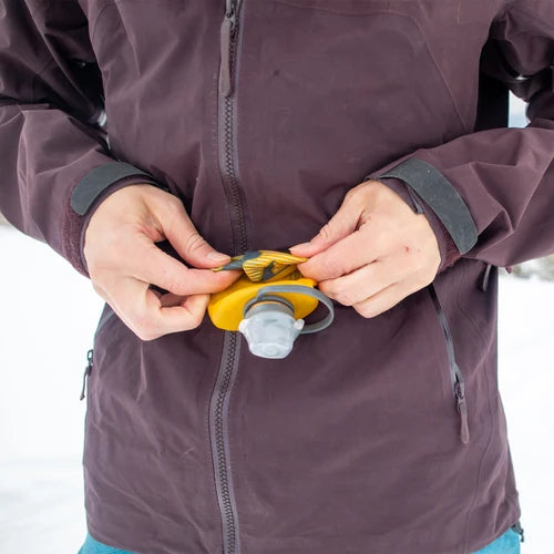 HydraPak Stow flexible bottle for portable water filtration