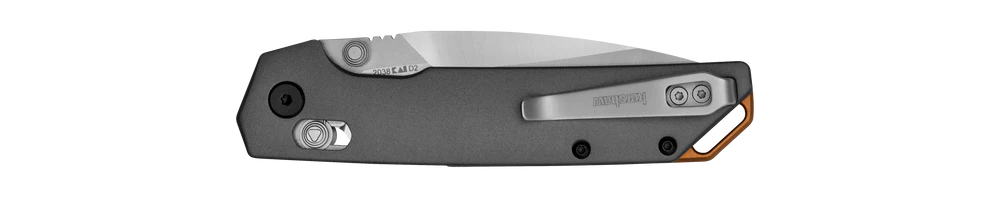 satin grinds. Includes a secure DuraLock mechanism, smooth manual opening via thumb studs and KVT ball bearings, and a reversible deep-carry pocket clip.