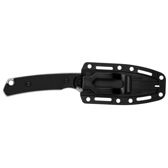 Kershaw Steppe everyday carry fixed blade knife with durable D2 steel blade and belt clip sheath for outdoor and utility tasks.
