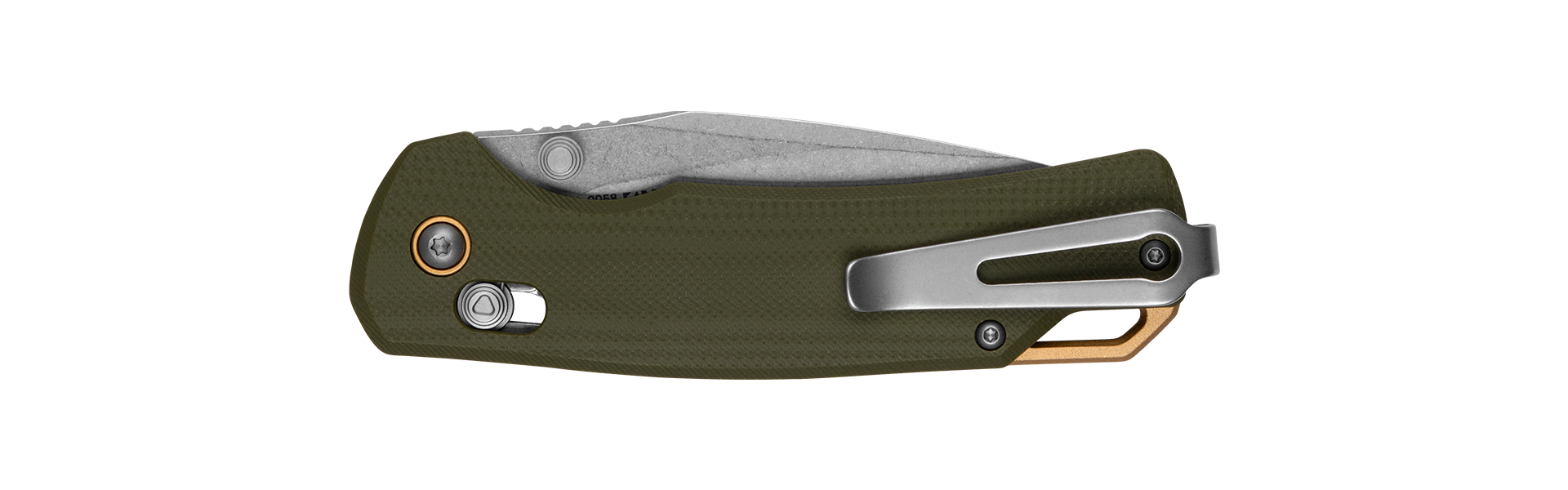 Manual opening pocketknife with KVT ball bearings and thumb studs