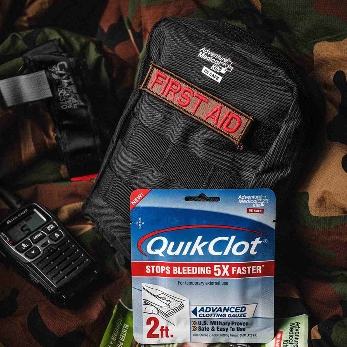 Portable trauma medical kit with bleeding control gauze and bandages