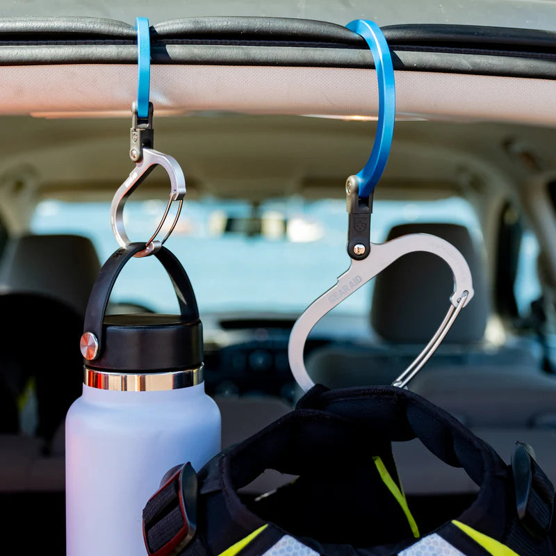 Compact Heroclip Small carabiner hook for hanging water bottles, bags, and gear