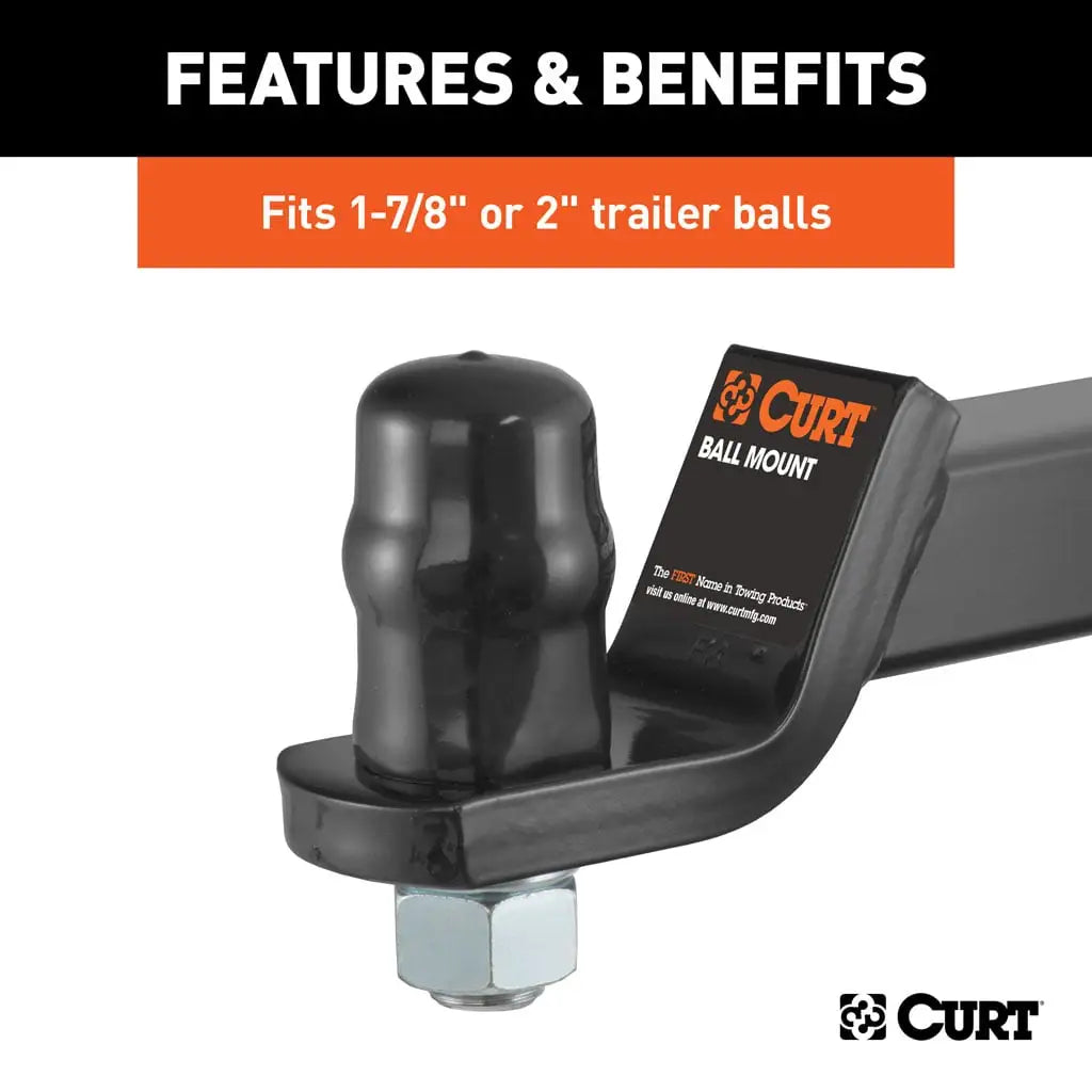 CURT rubber trailer hitch ball cover towing accessory