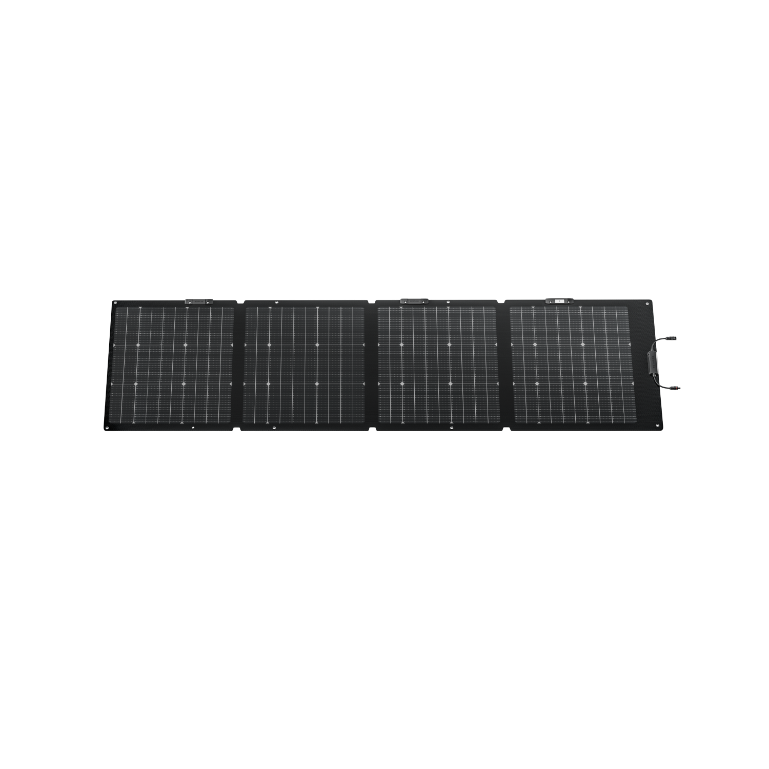 EcoFlow 220W portable solar panel set including MC4 to XT60i charging cable, protective bag, and user documentation.