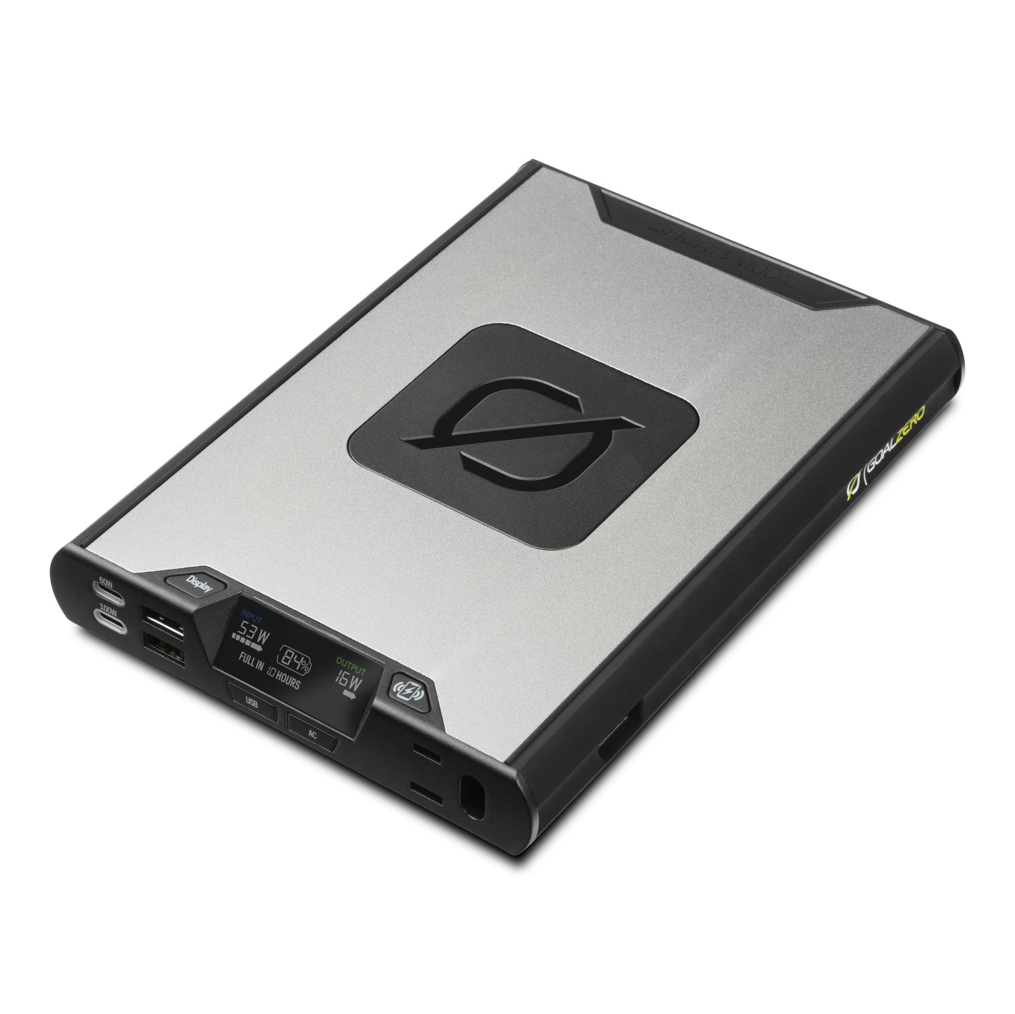 Sherpa 100AC portable power bank with AC outlet and wireless charging