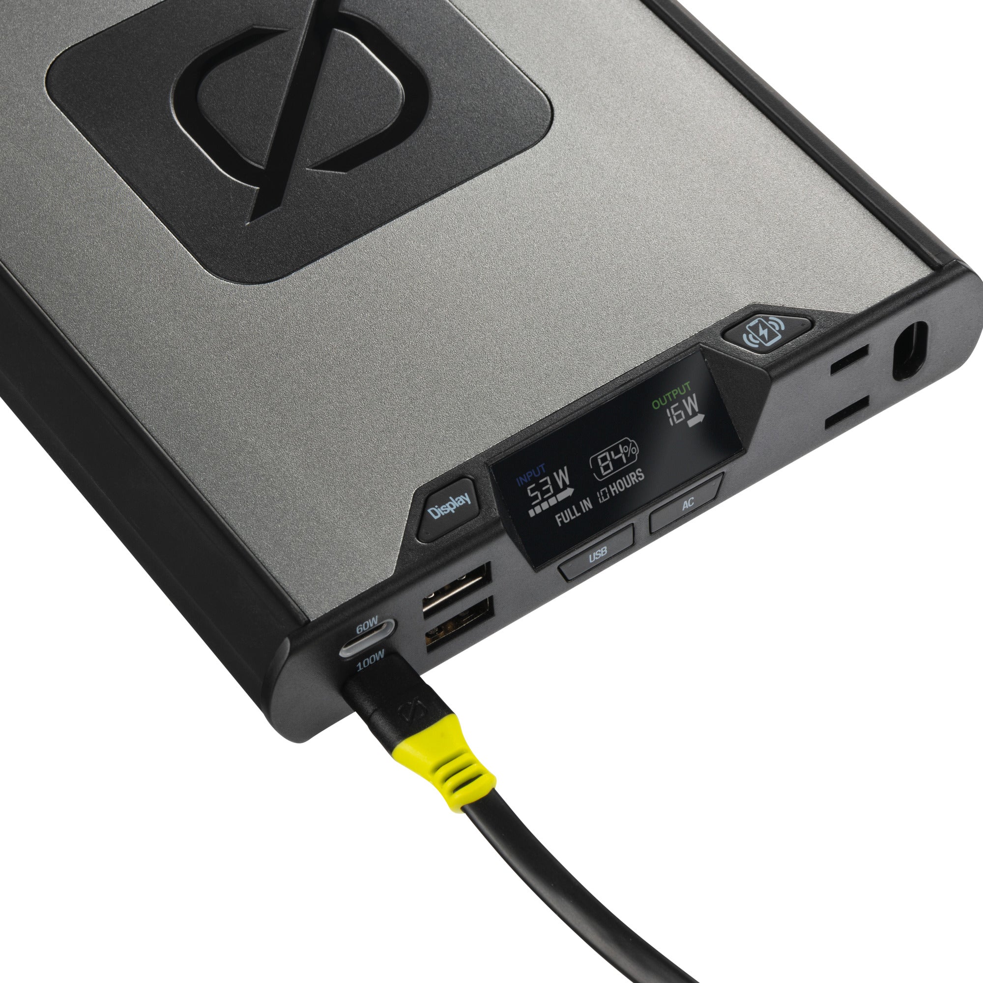 Goal Zero Sherpa 100AC portable power bank with 100W AC outlet, 95Wh battery, fast USB-C charging, and wireless charging