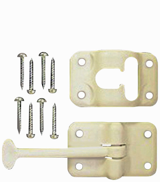 T-style RV door holder replacement in durable white plastic