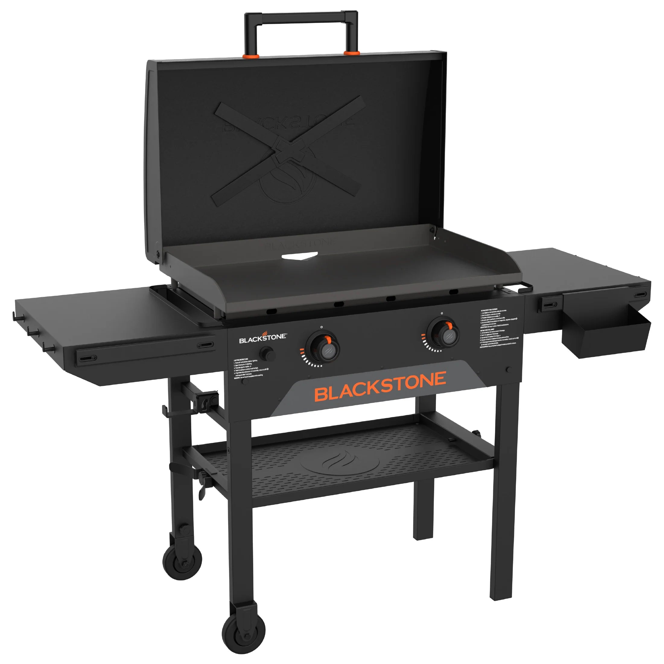 Blackstone Original 28” Omnivore Griddle with hood and dual side shelves

