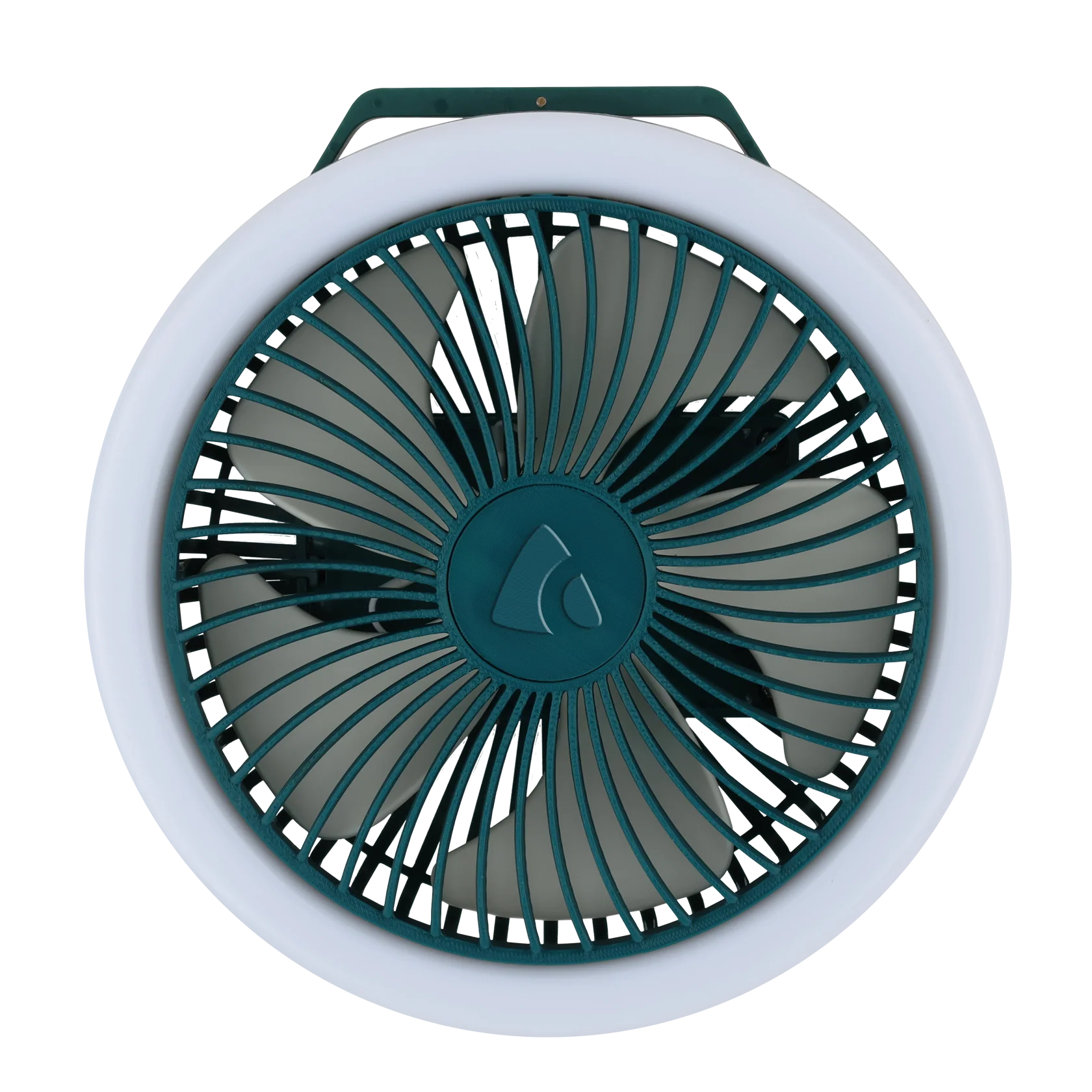 Portable camping fan with hook and kickstand for tent and outdoor use