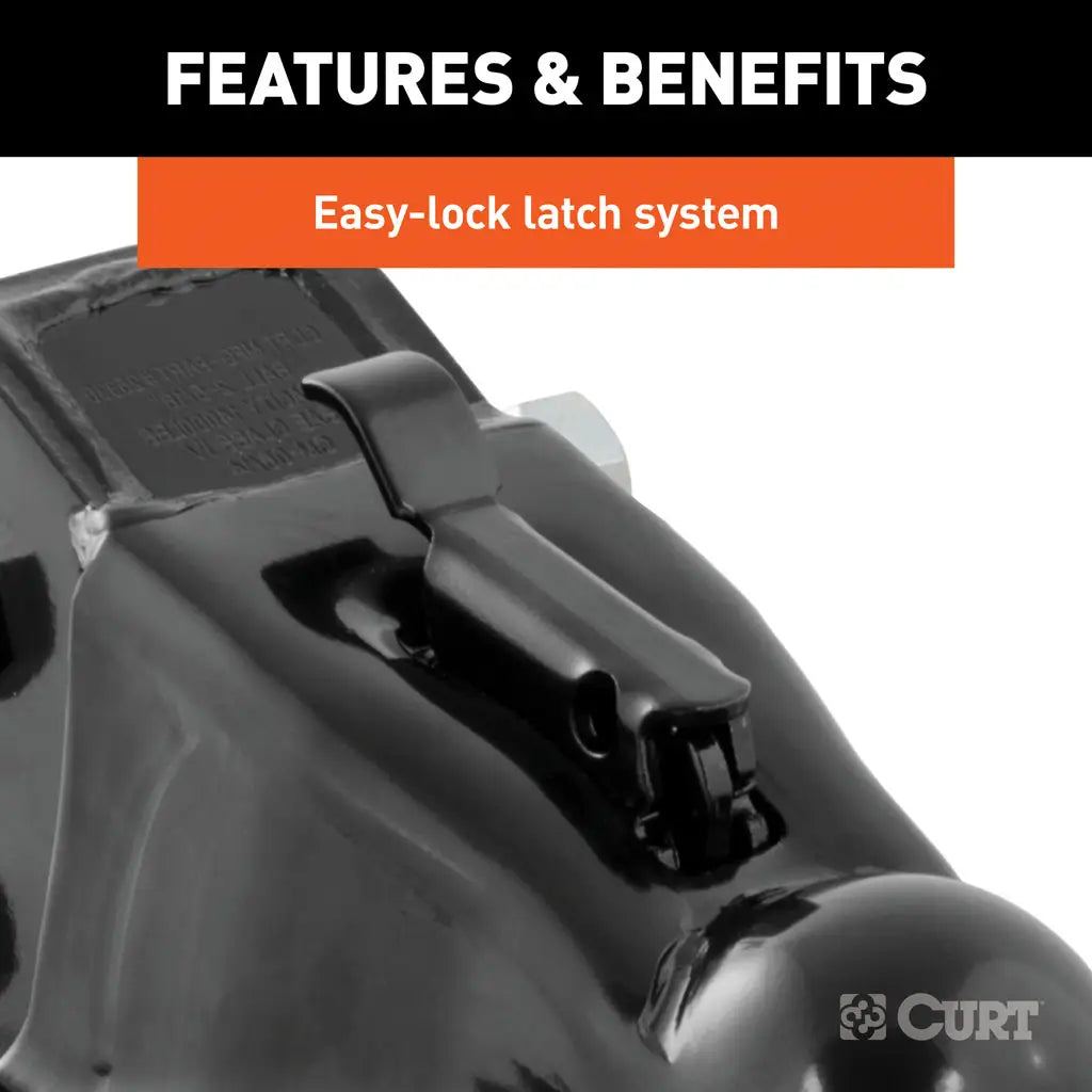 2-5/16" Channel-Mount Coupler with Easy-Lock (14,000 lbs, Black) #25330