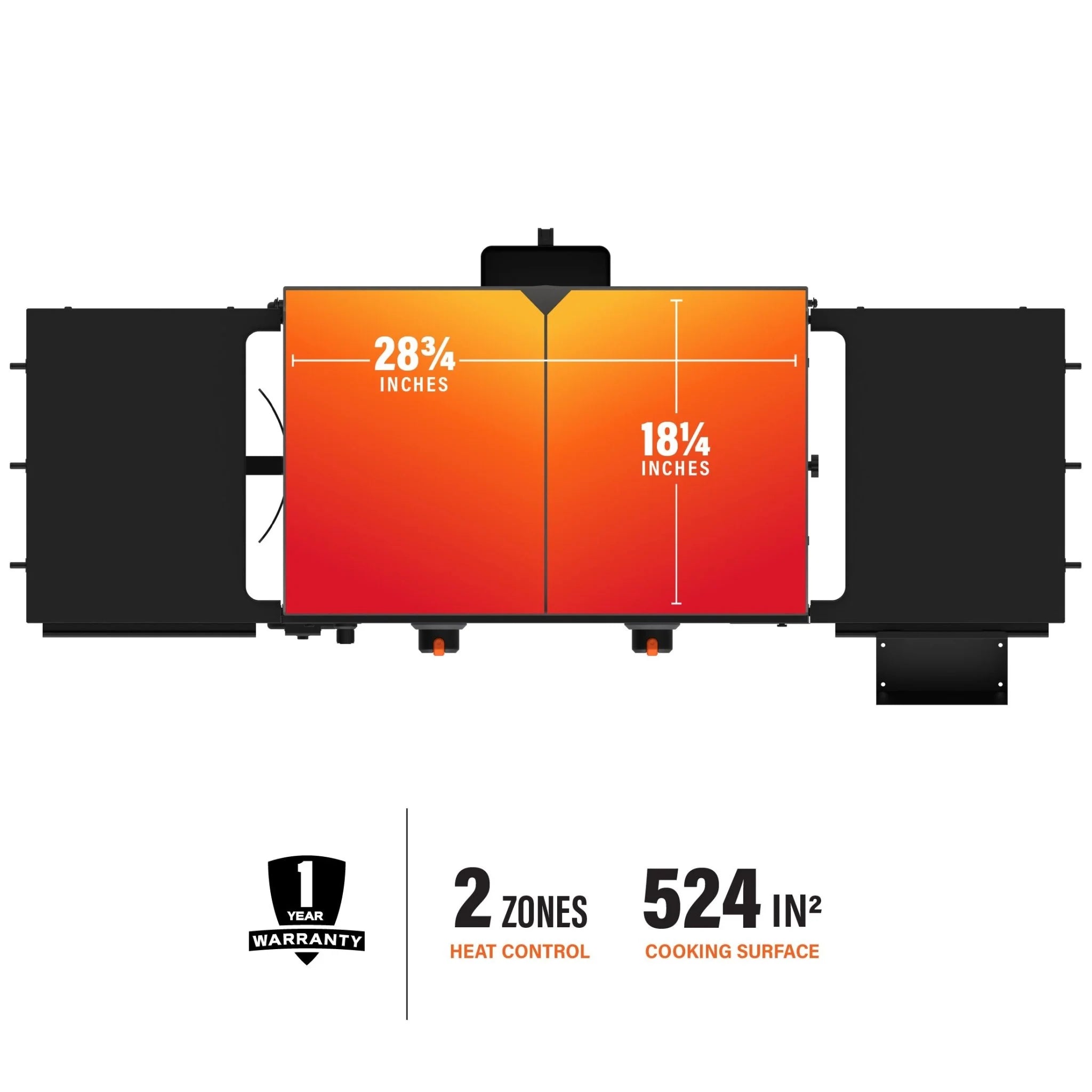 Heavy-duty outdoor griddle on caster wheels for easy mobility.