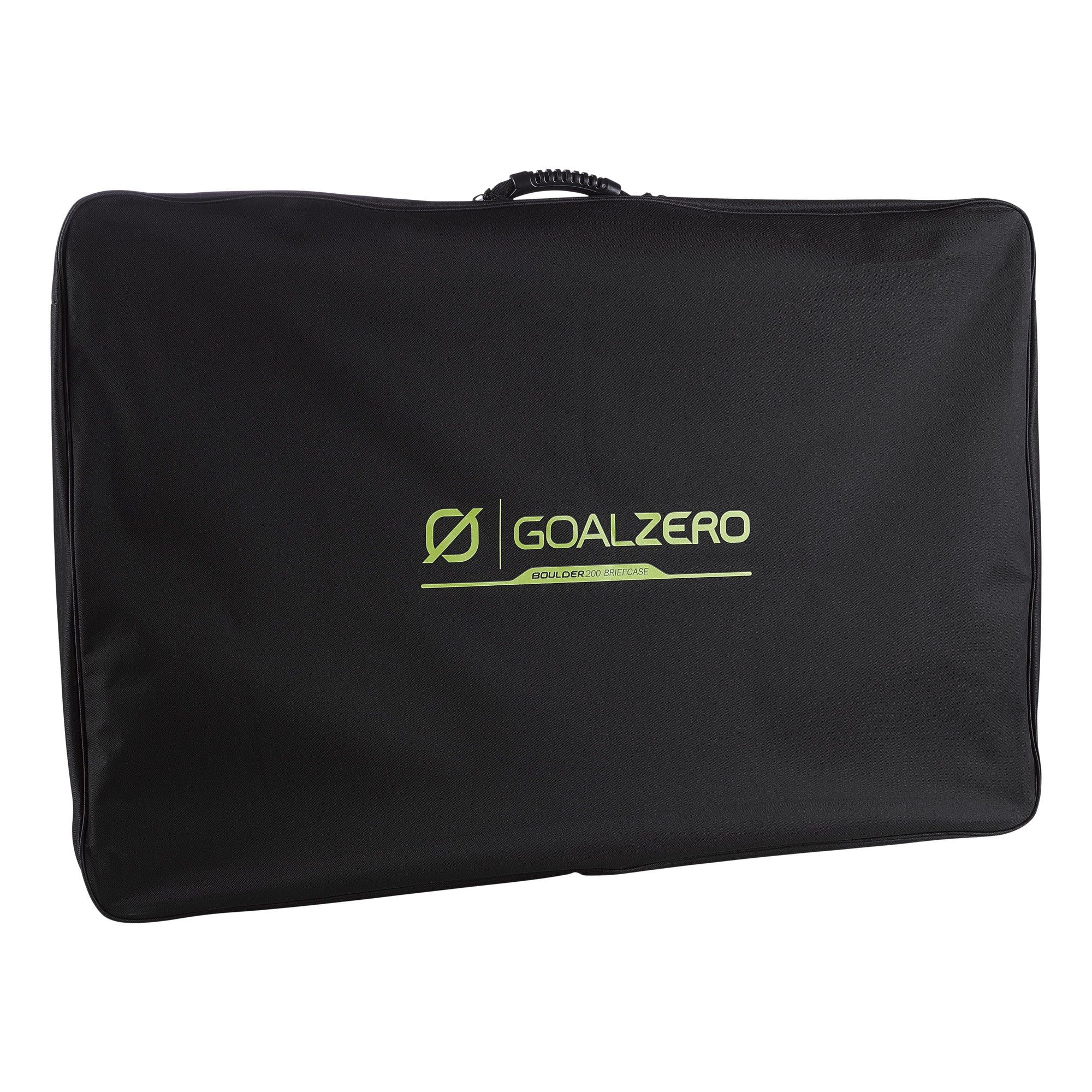 Portable 200W solar briefcase panel with high power port for recharging backup power stations