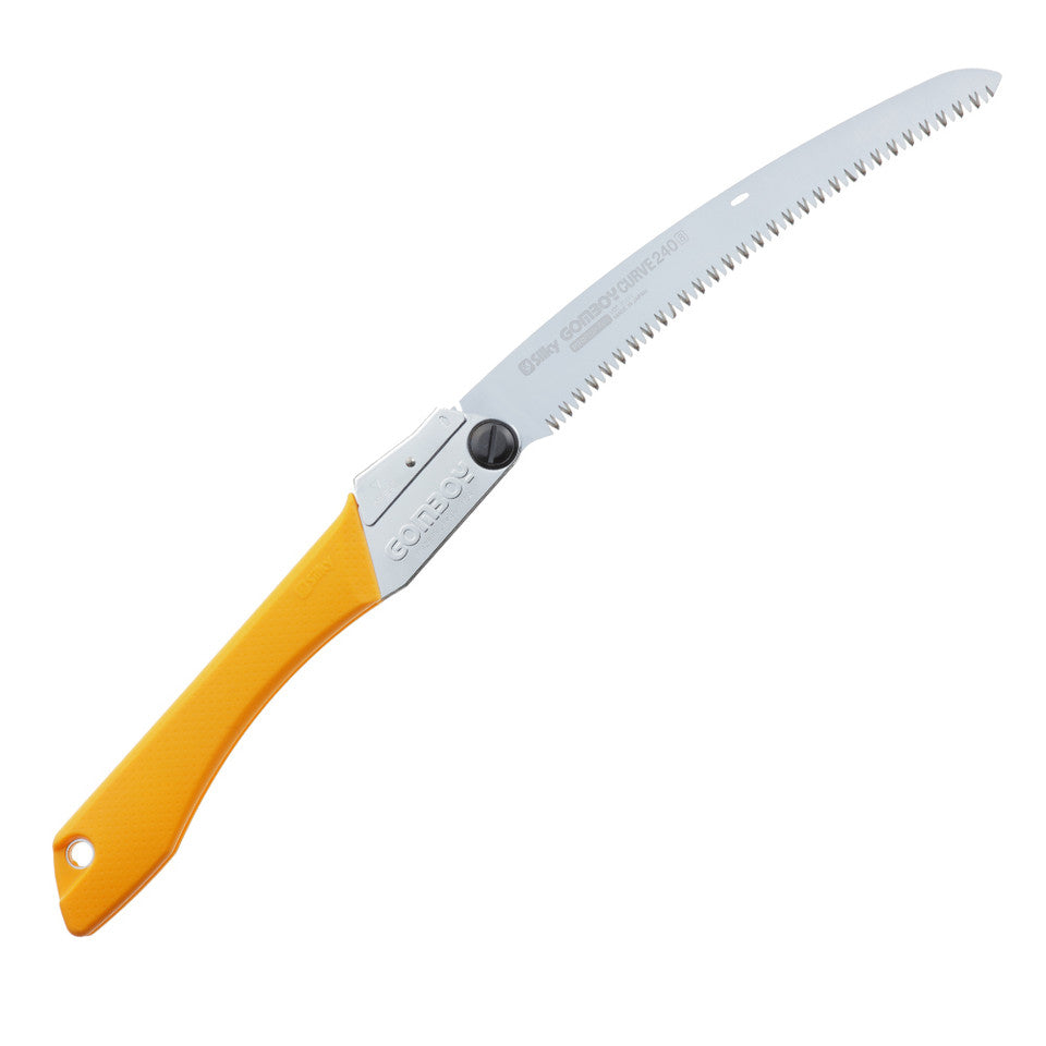 Silky Gomboy Curve folding saw with curved chrome-plated blade and non-slip handle