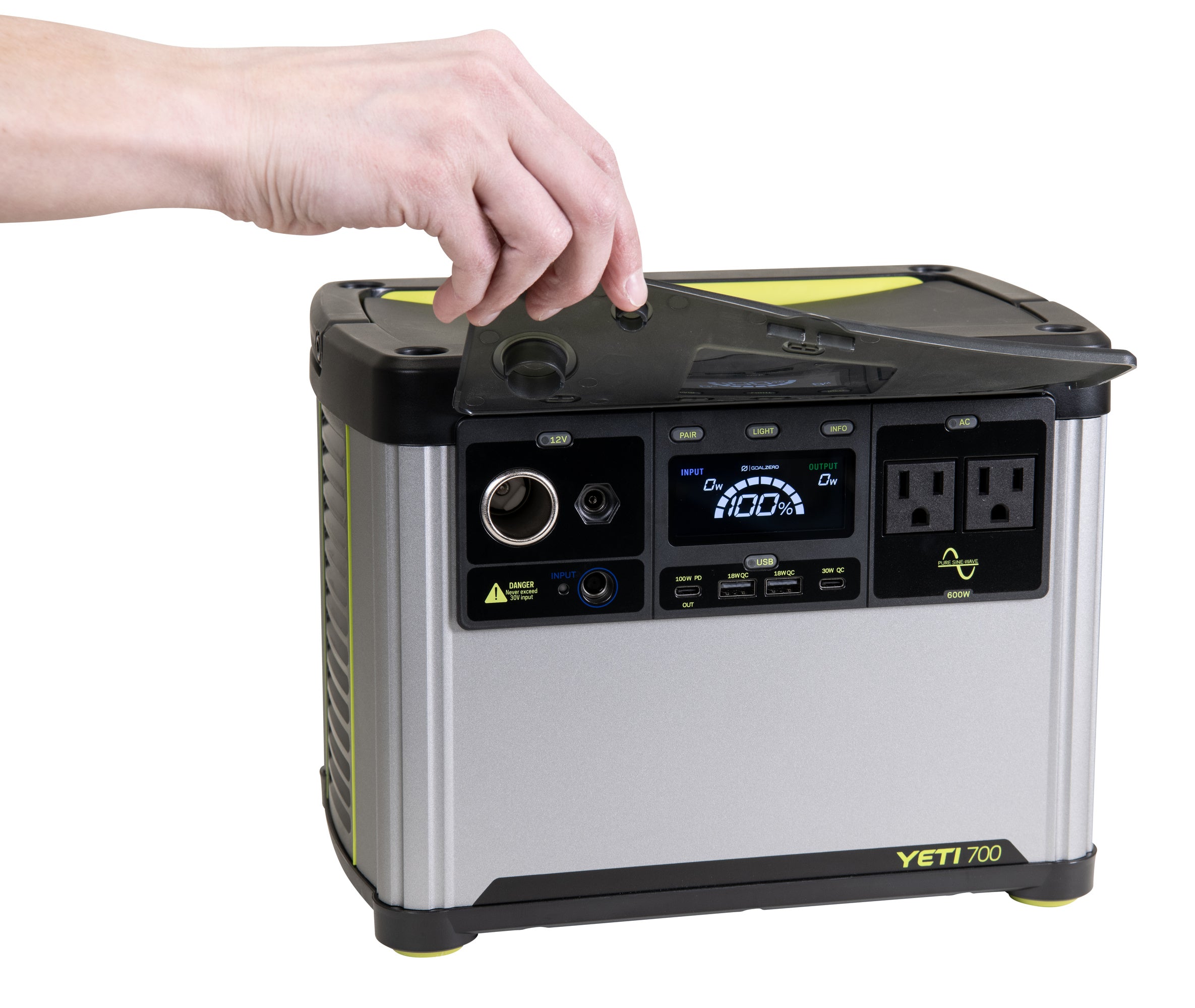 Lithium iron phosphate battery power station with Bluetooth and Wi-Fi connectivity for remote monitoring