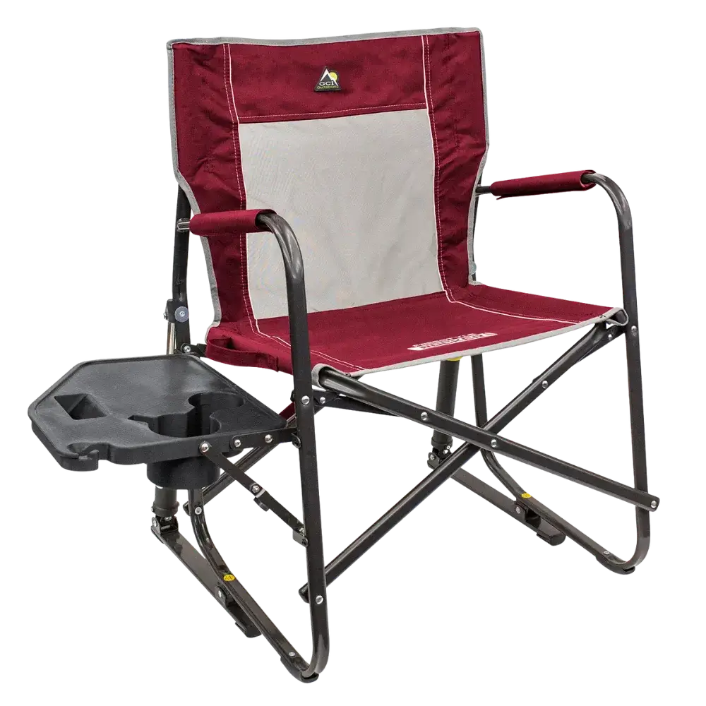 GCI Outdoor Freestyle Rocker folding chair with side table