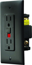 RV dual GFCI receptacle 125V AC with white cover plate