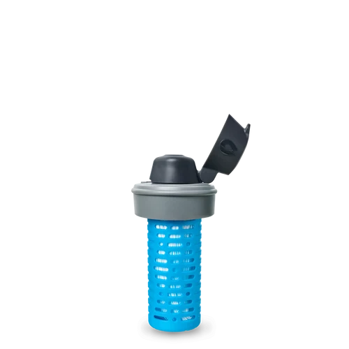 HydraPak 42MM Filter Cap attached to flexible water bottle