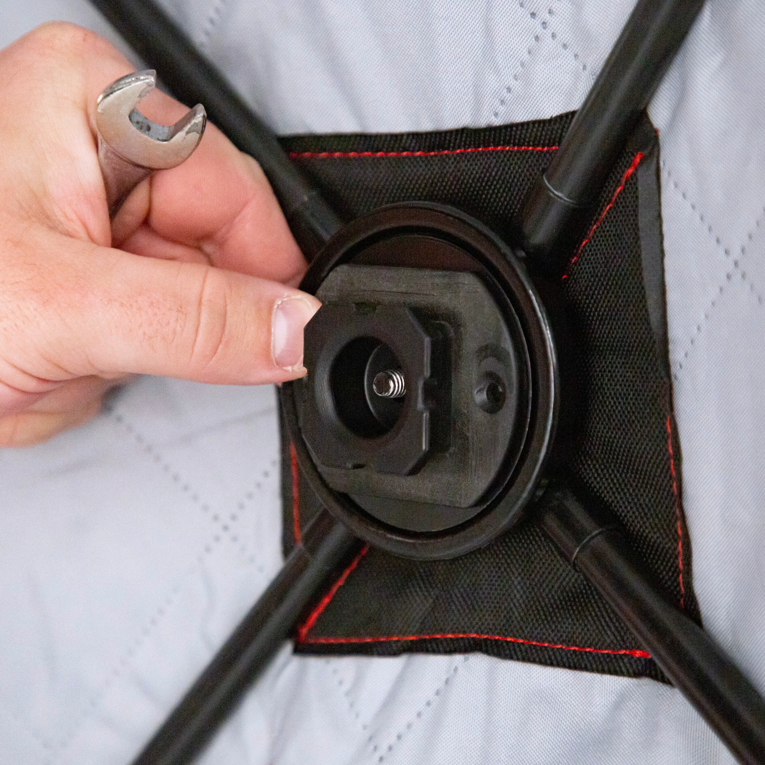 Ice shelter beverage holder with angled and flat mounting adapters