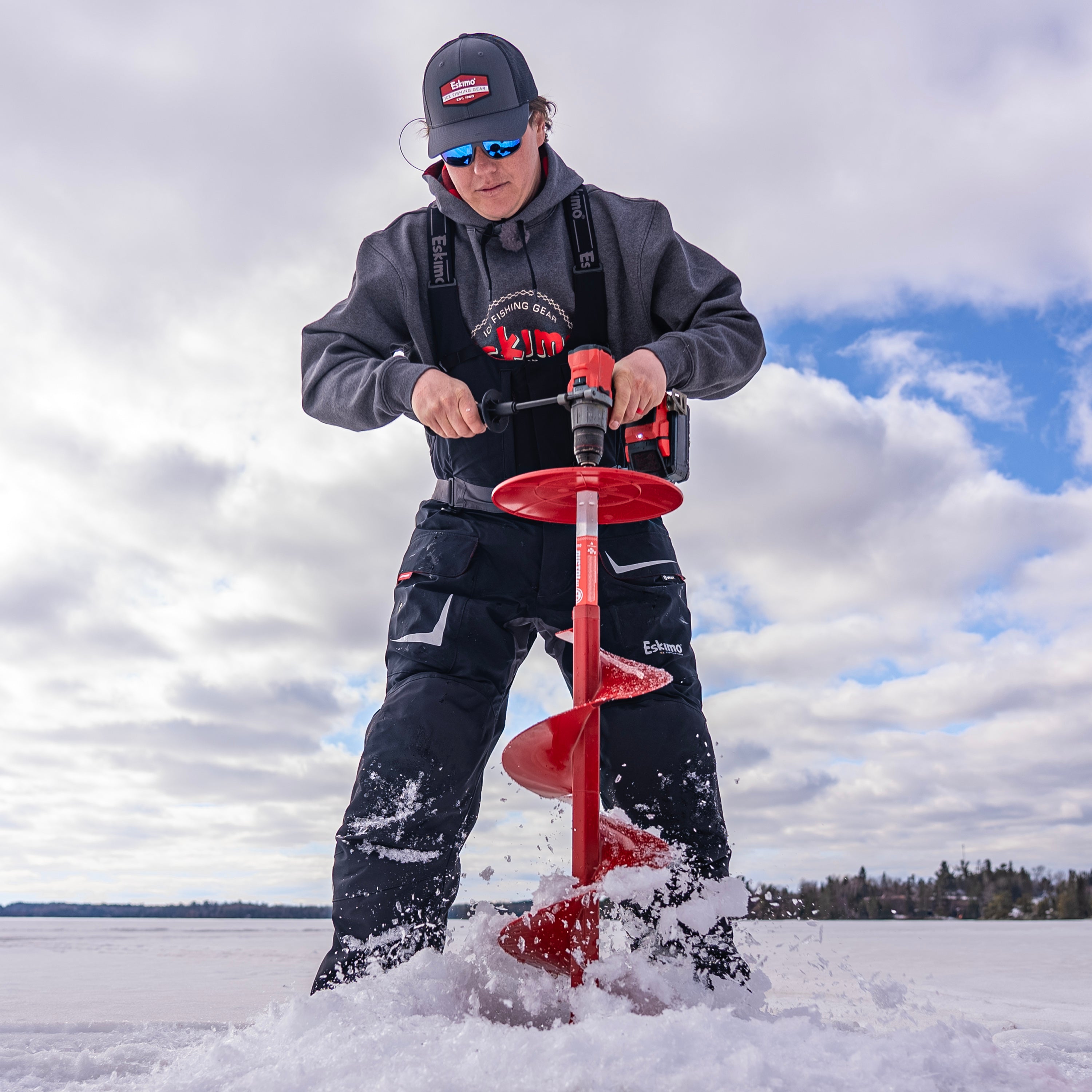 eskimo ice fishing accessories Deluxe Tie Down Kit tapping ice anchors wont bend under pressure and are screw Eskimo Bucket Caddy Eskimo New
