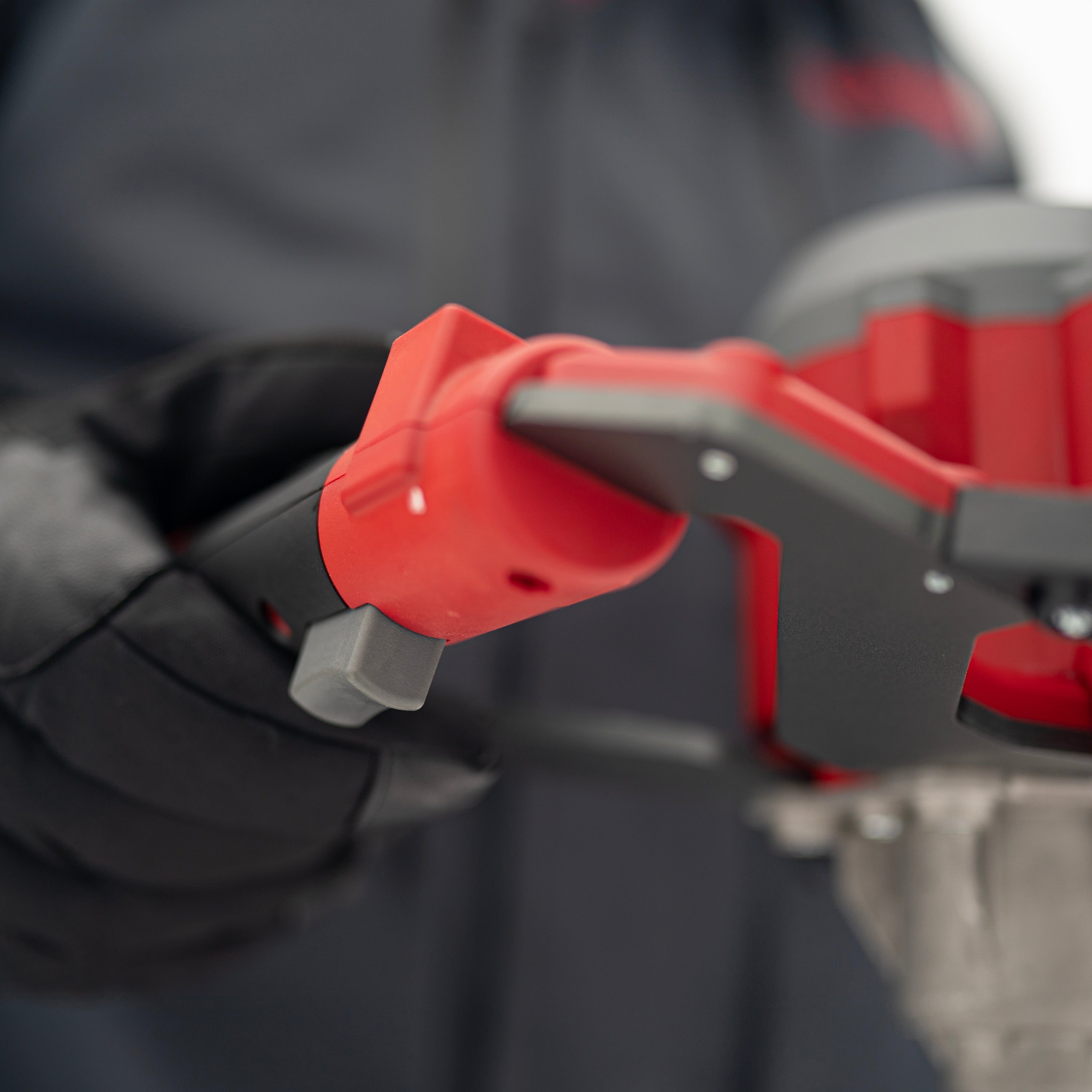 E40 10-inch composite electric auger drilling a clean hole through thick ice during winter fishing