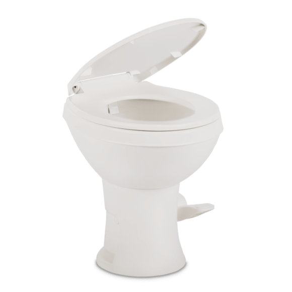 Dometic Essential 400 lightweight plastic RV toilet for compact bathrooms