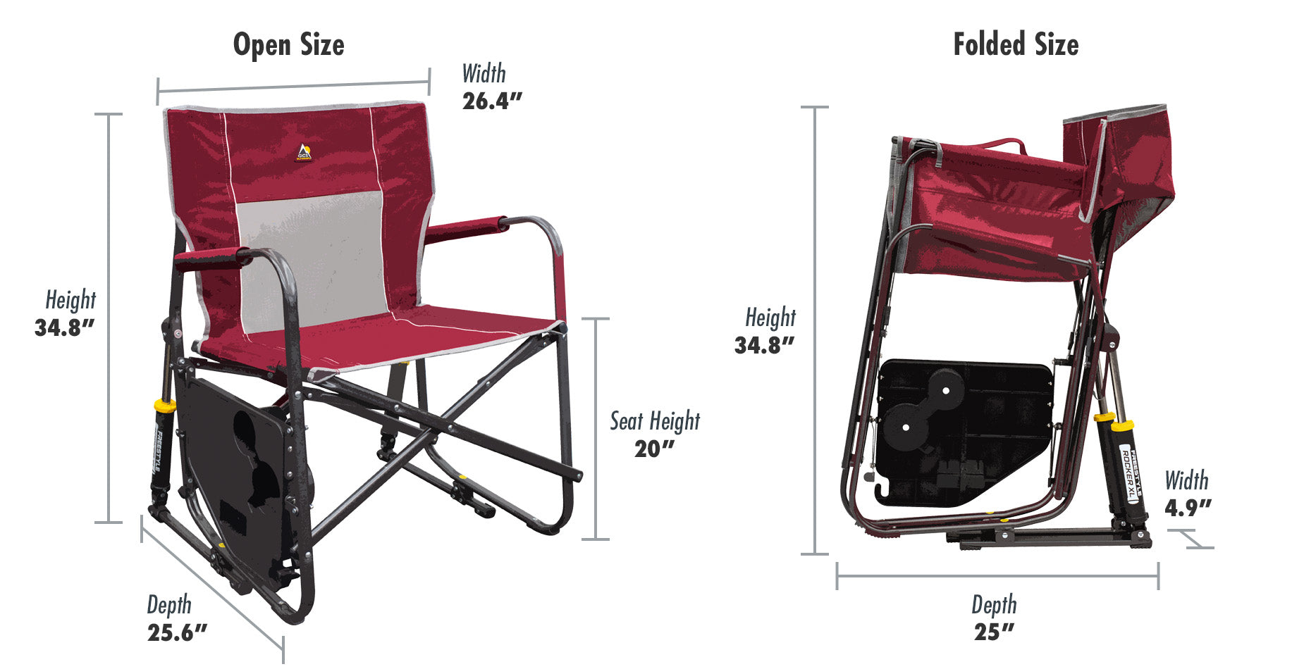 Close-up of the Freestyle Rocker XL™'s frame, highlighting its unique rocking mechanism.