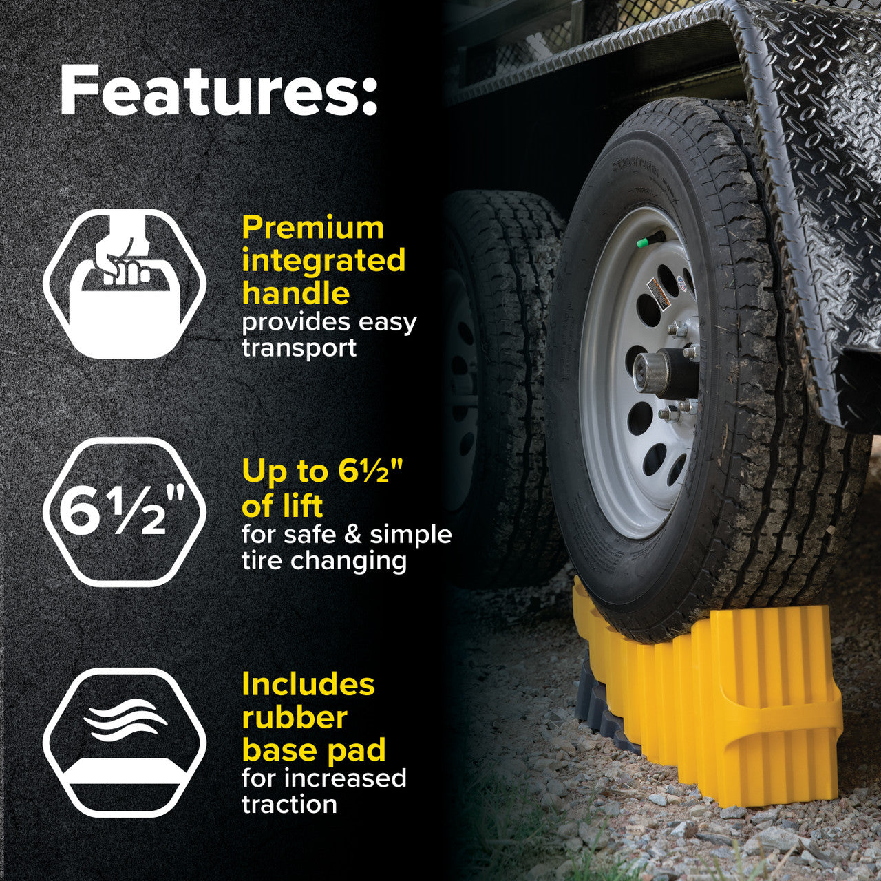 Camco Curved Trailer Aid with Chock and Pad