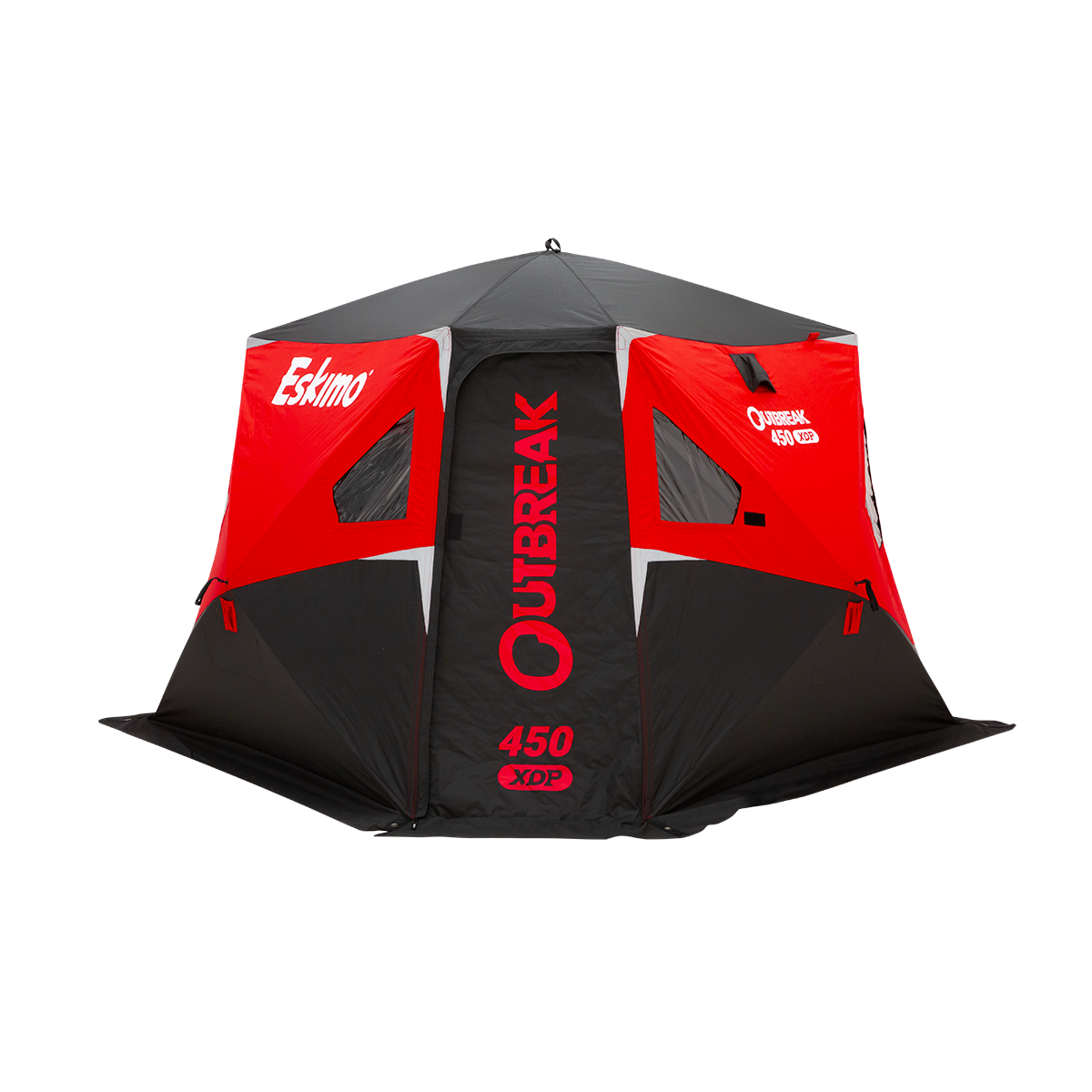 Outbreak 450XDP ice fishing shelter with 75 square feet of fishable space