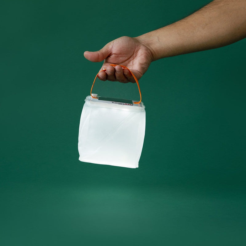 PackLite Nova USB lantern fully inflated, providing bright LED light with a durable and waterproof design