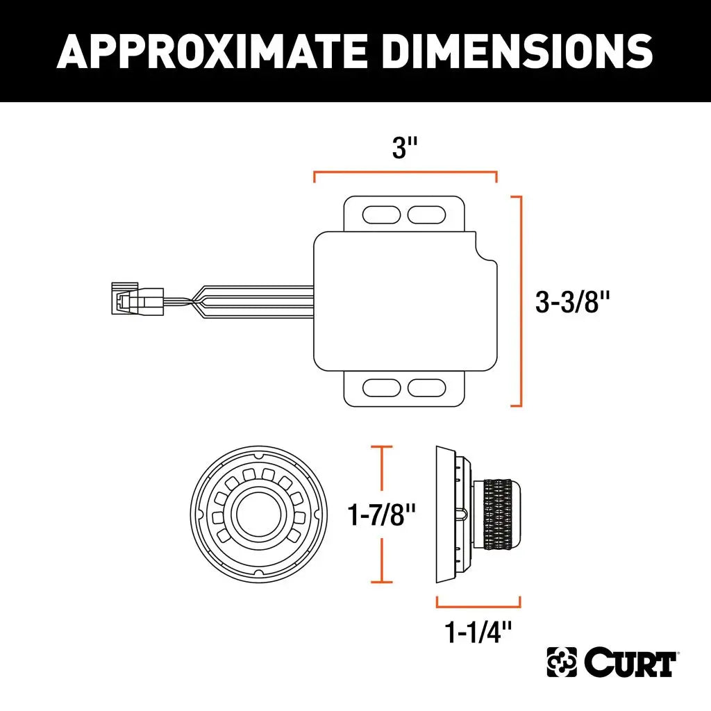 CURT Spectrum brake controller's main module with triple-axis motion-sensing accelerometer for smooth stops