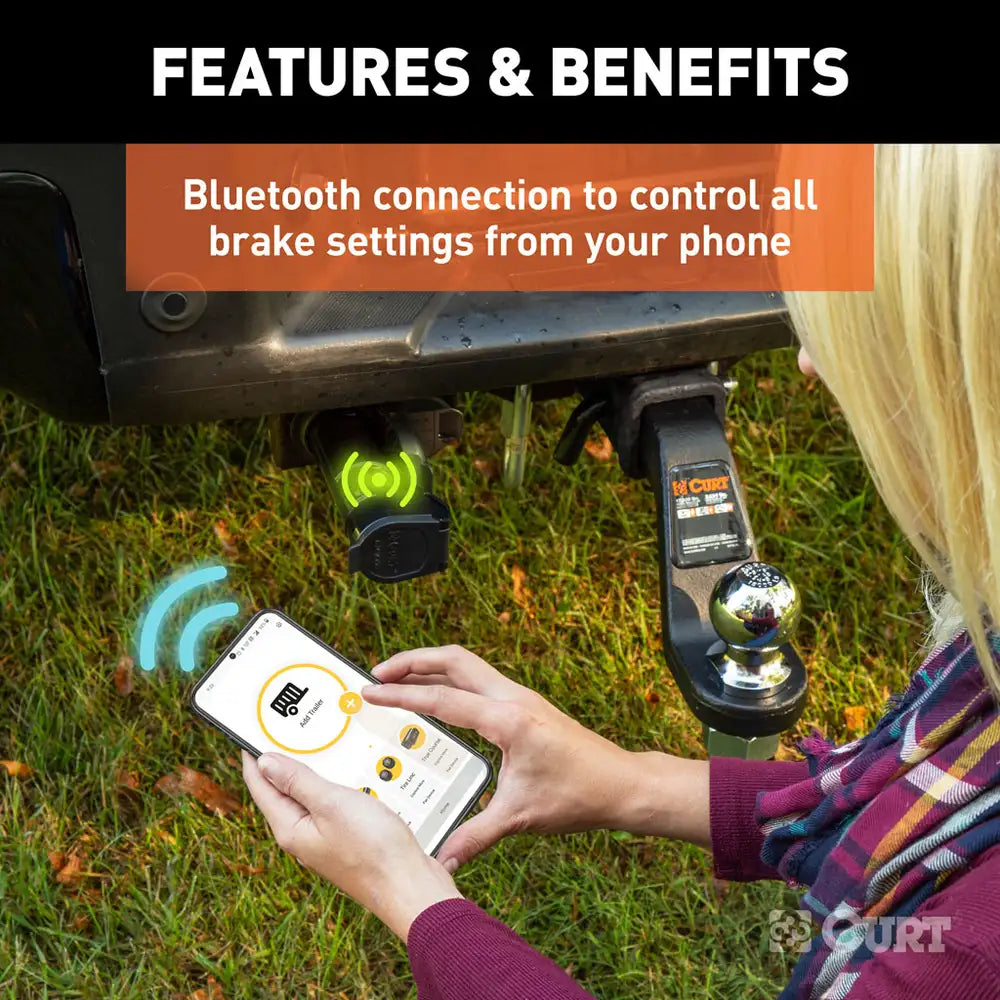Echo® brake controller plugged into a vehicle's 7-way RV blade socket
