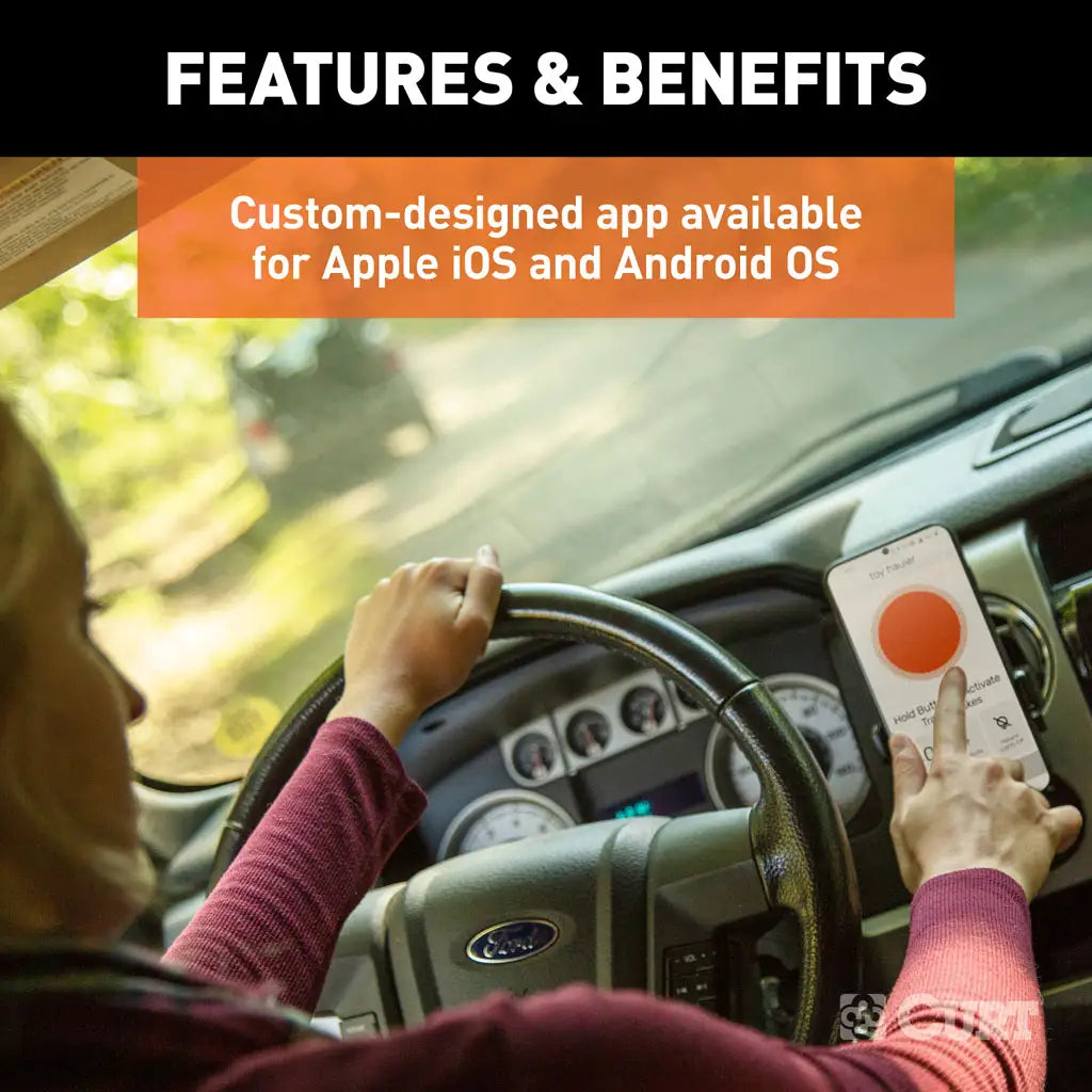 Weather-resistant Echo® brake controller with sealed circuit board for protection