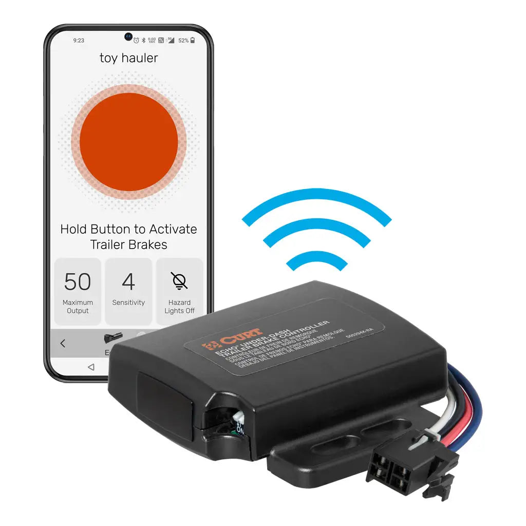 Bluetooth trailer brake controller with smartphone app control

