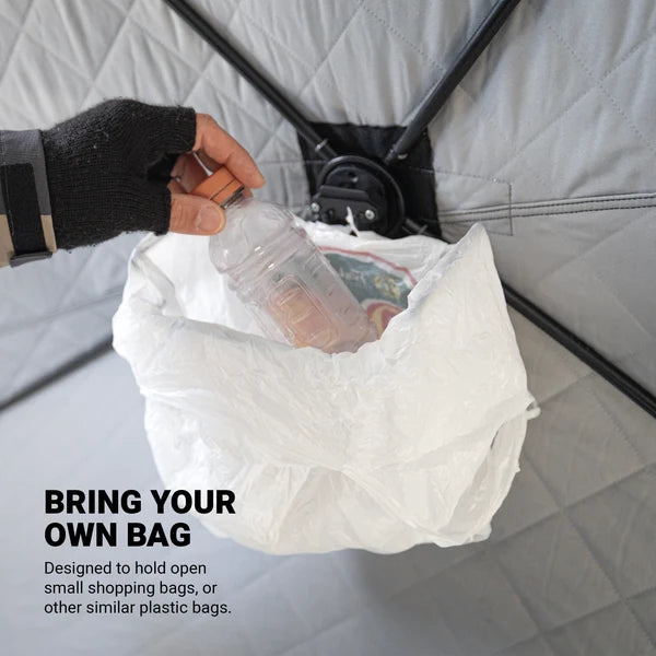 Eskimo E-Hub Waste Bag Holder designed to hold small plastic shopping bags