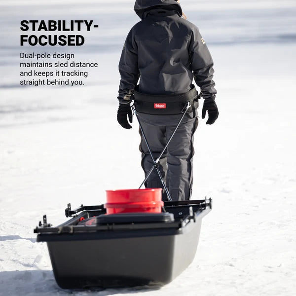 Eskimo E-Hauler Ice Fishing Sled Pulling System with Adjustable Padded Waist Harness