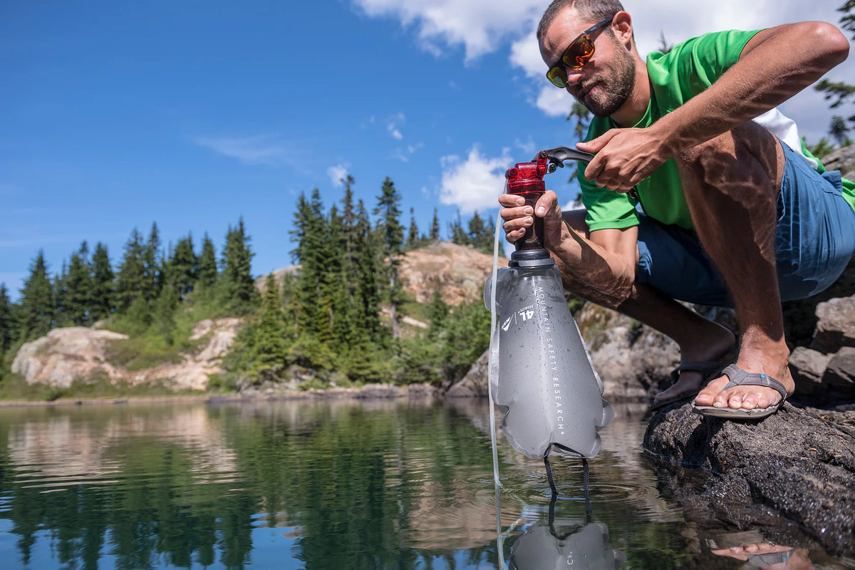 MSR MiniWorks EX ceramic and carbon water filter with hand pump