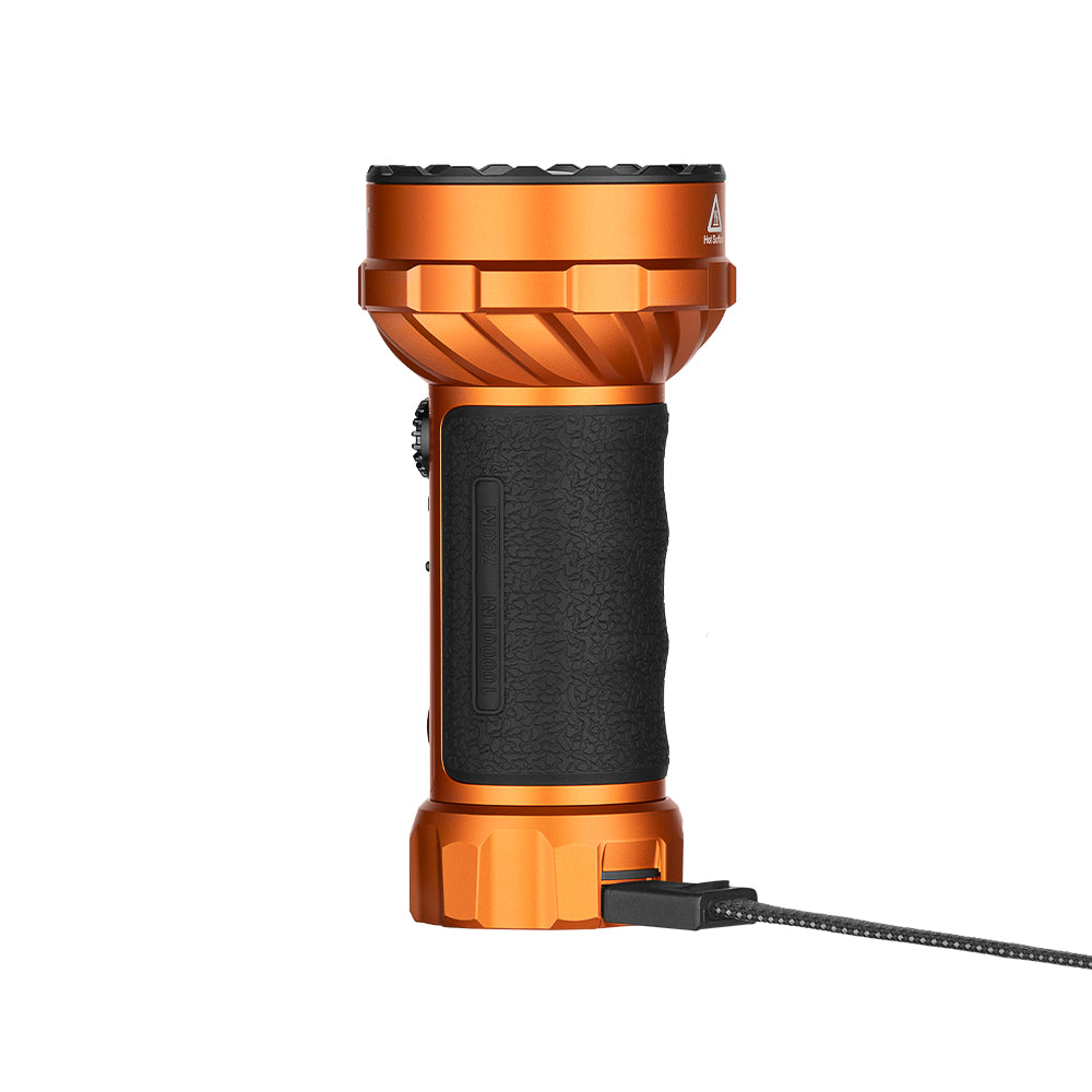Olight Marauder Mini 2 flashlight measuring 133 mm long with a compact ergonomic design