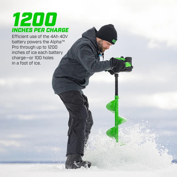 ION Alpha Pro 40V 4Ah lithium-ion battery for electric ice auger