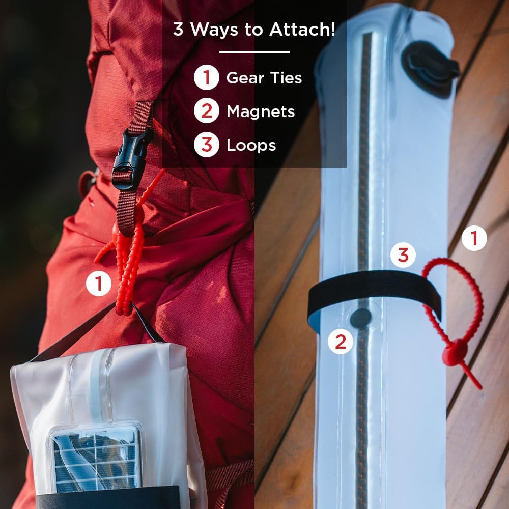 LuminAID Solar Beam charging smartphone via USB output